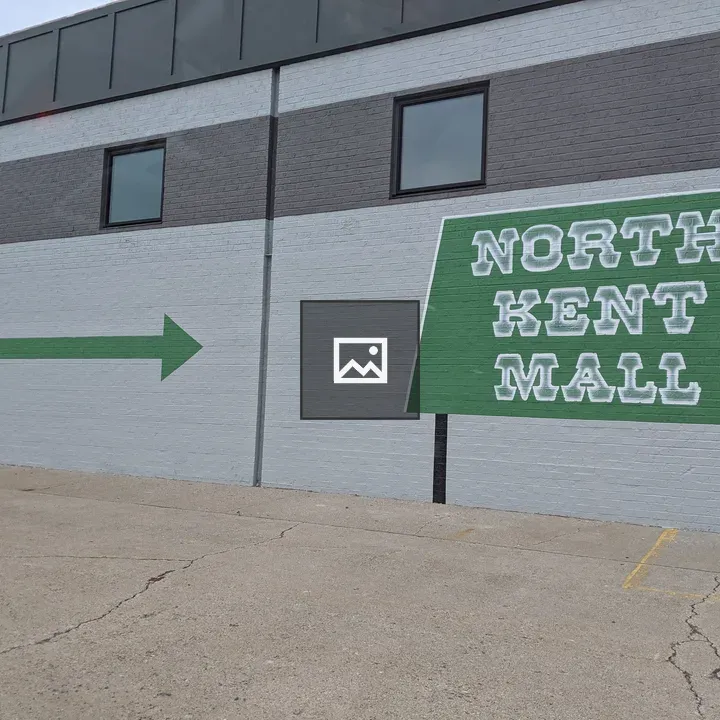 Old sign for a mall