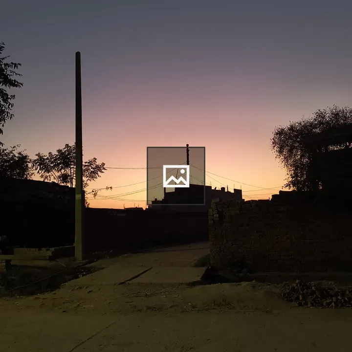 Sunset over rural street scene
