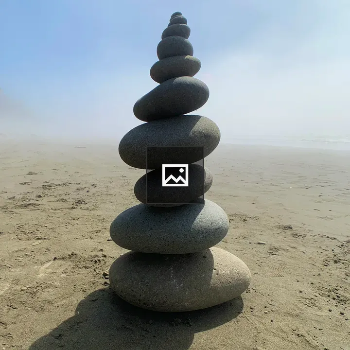 Balanced Rock Stack at the Beach