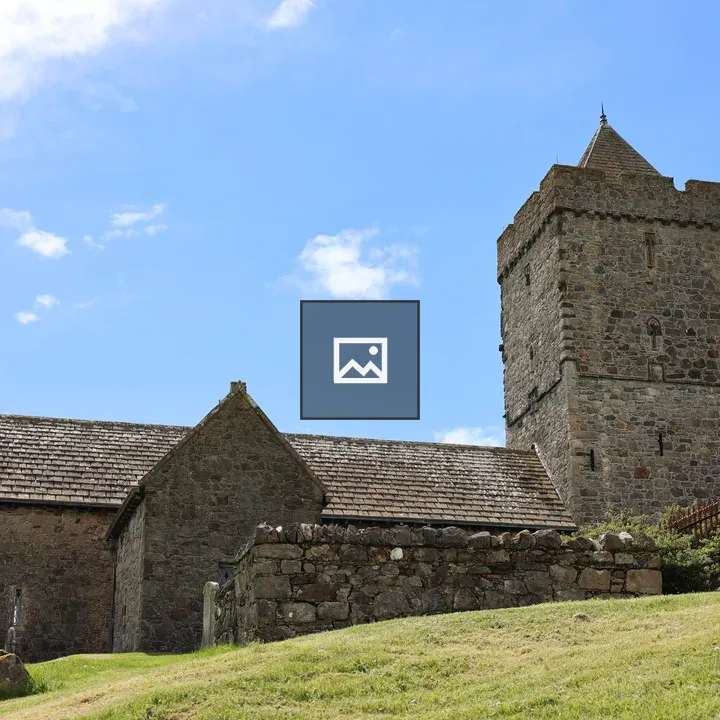 Stone church on a sunny day