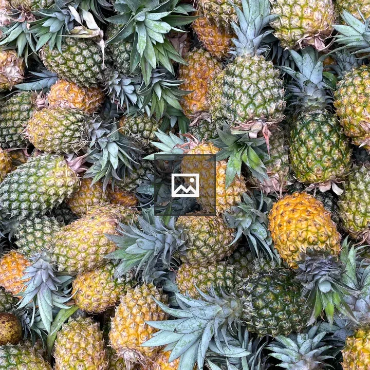 Pineapples at Market Display