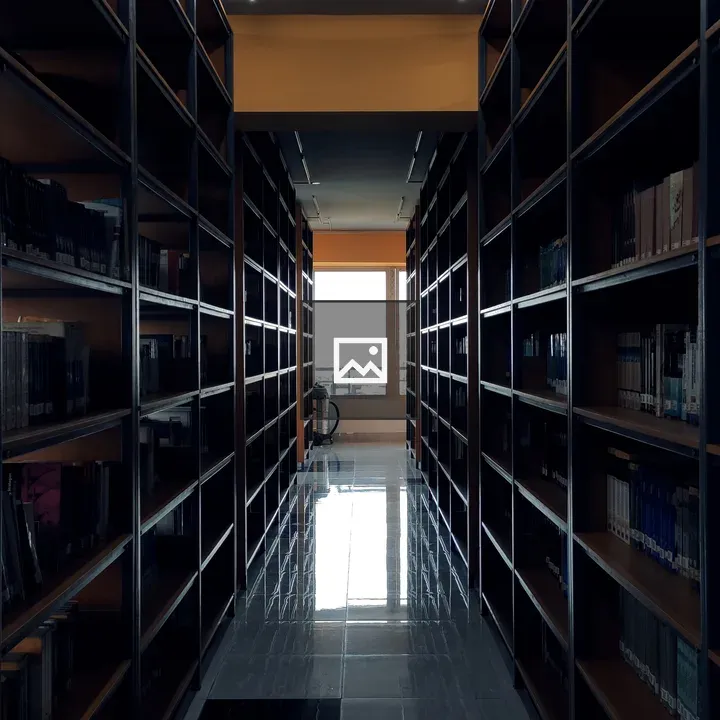 Book library on wall shelf