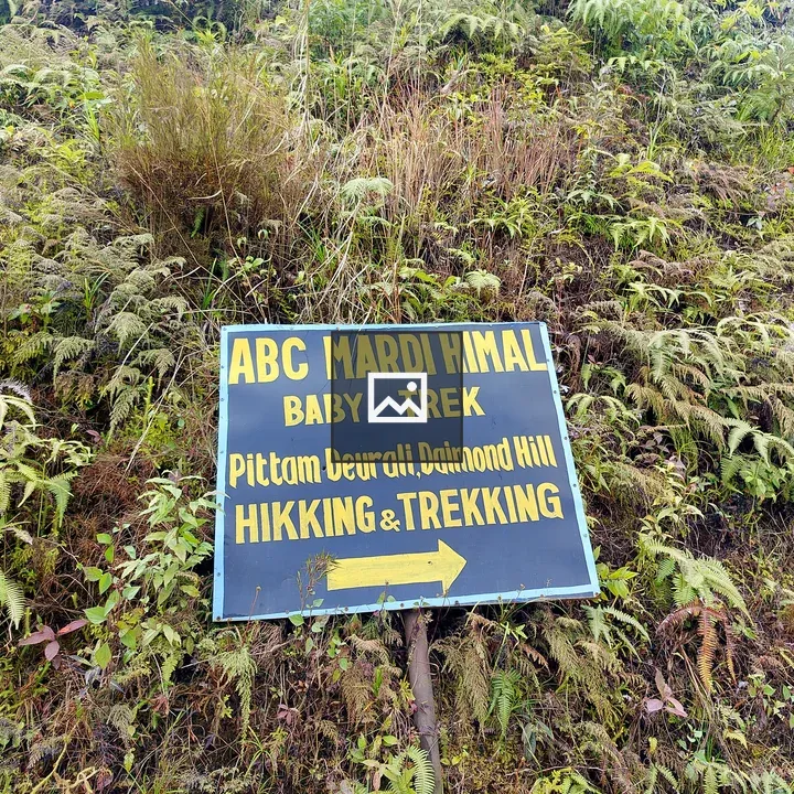 Signpost for Mardi Himal Trek