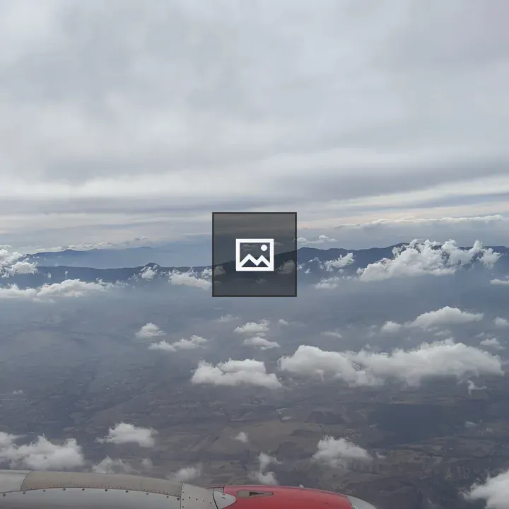 Aerial view of landscape from airplane