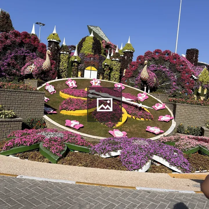 Clock-shaped floral display