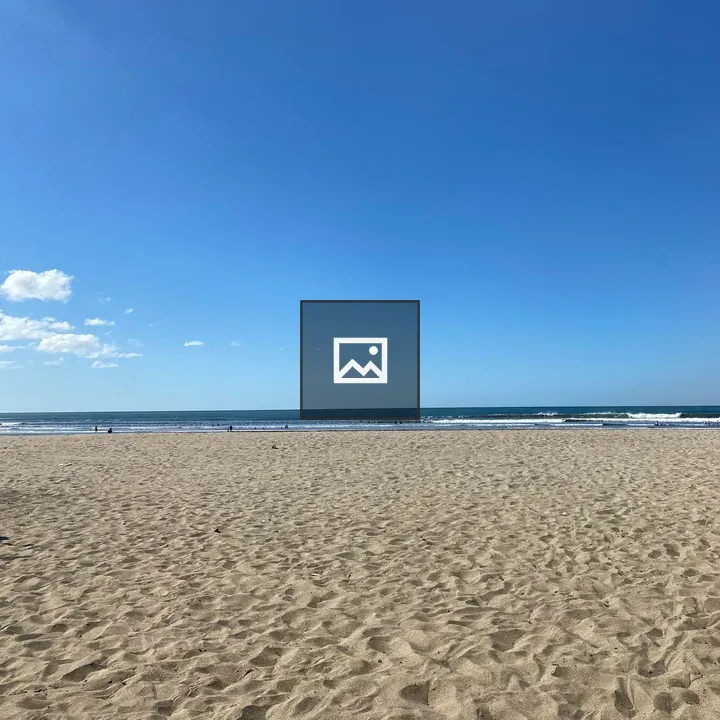 Beach with blue sky