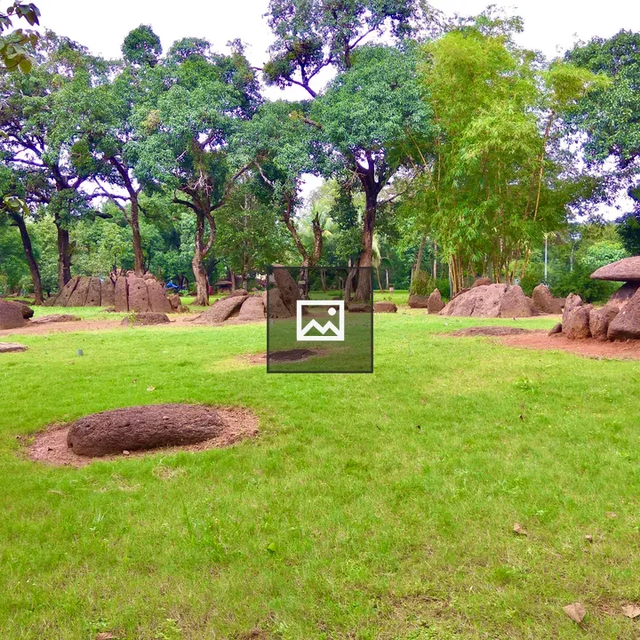 Megalith burial site in evening