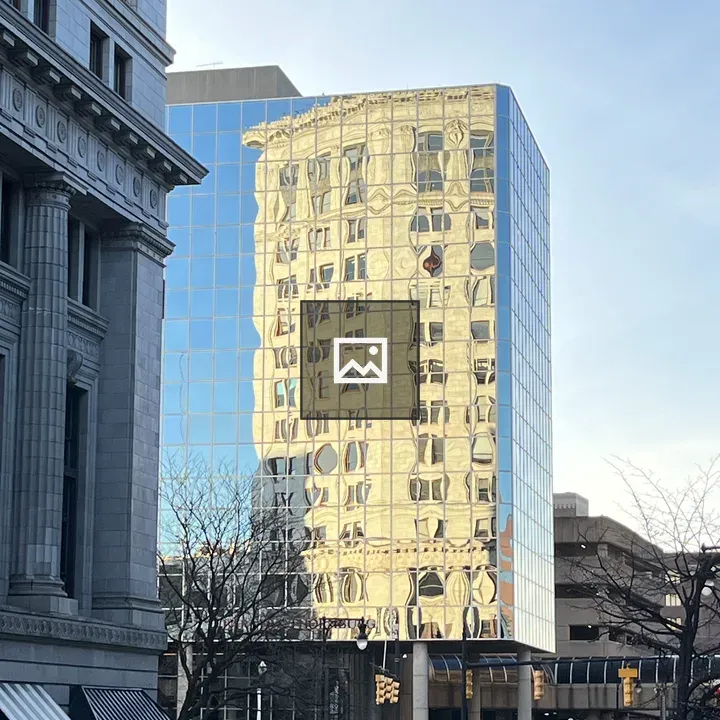Wavy reflection of a building