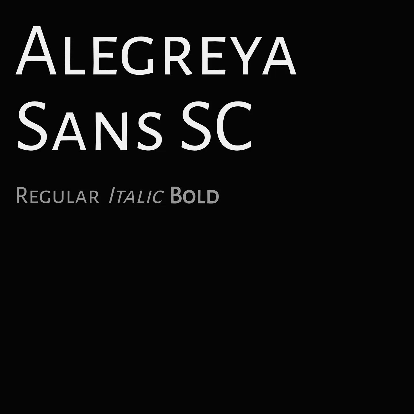 Alegreya Sans SC