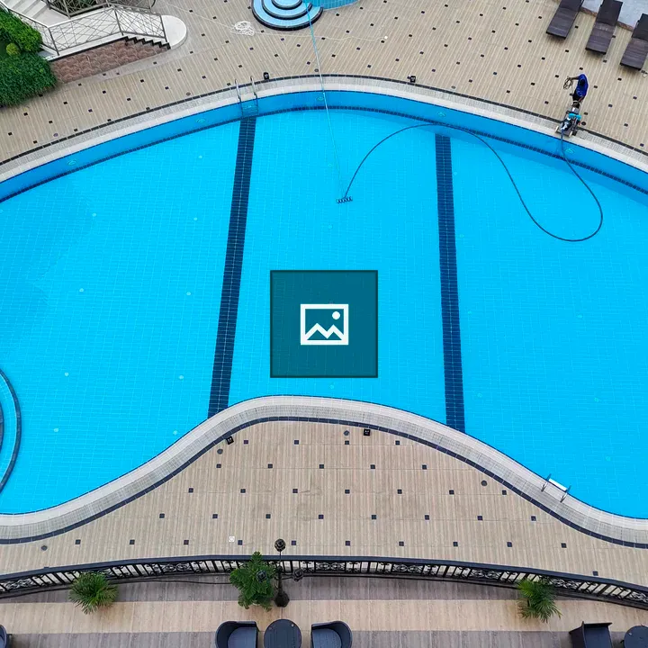 Aerial Pool with Deck Cleaning
