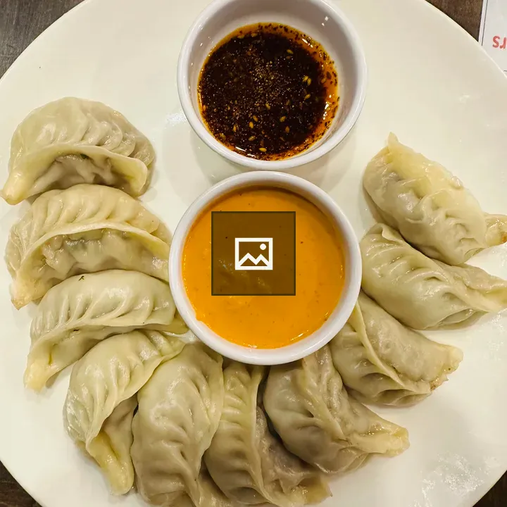 Chicken Momo on Tableware