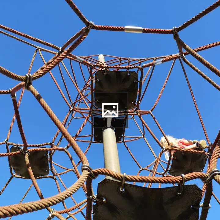 Playground with climbing frame