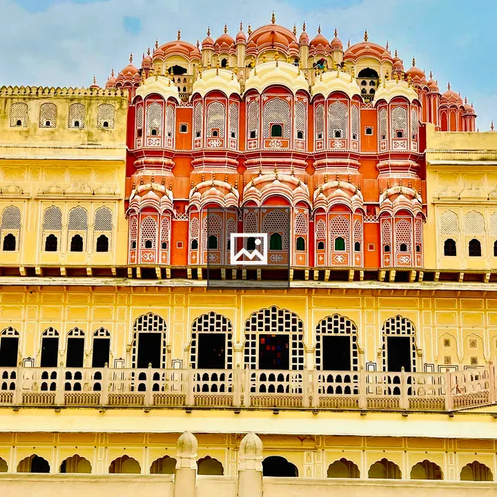 Inside view of Hawa Mahal