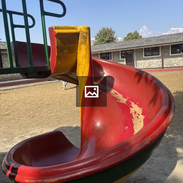 Colorful playground slide