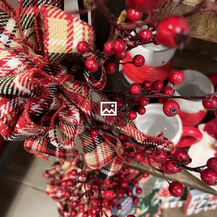Holiday decorations on textile