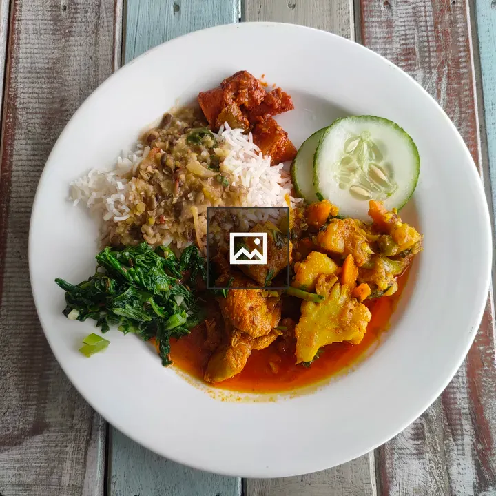 Nepali cuisine on a plate