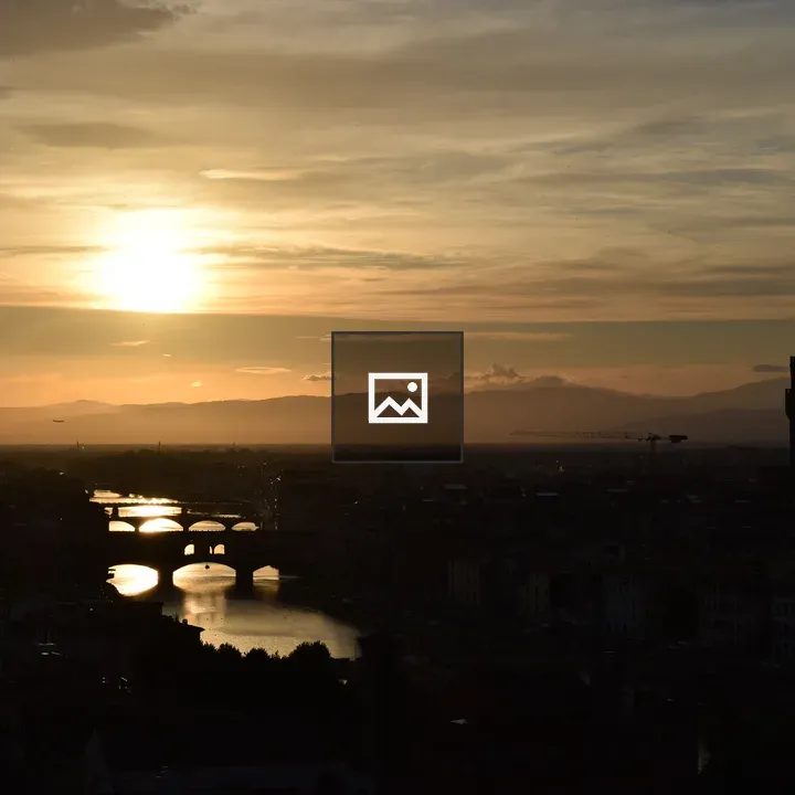 Sunset over Florence Bridge