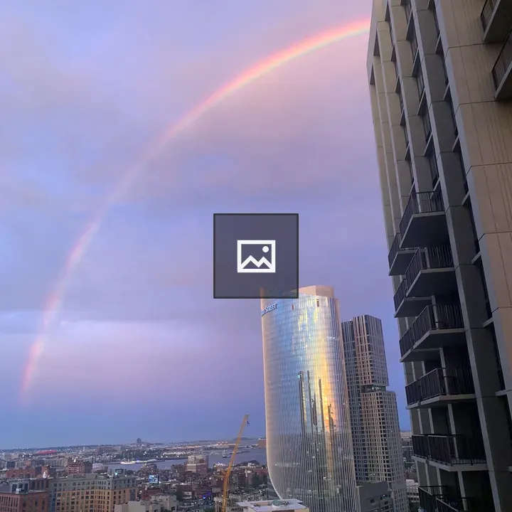 Boston Cityscape with Rainbow</title>