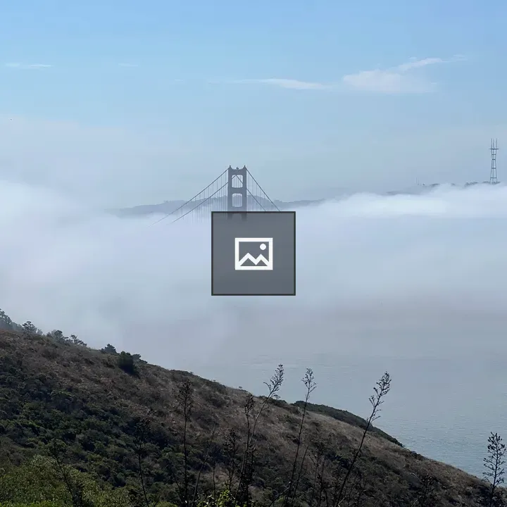 Bridge above fog over San Francisco