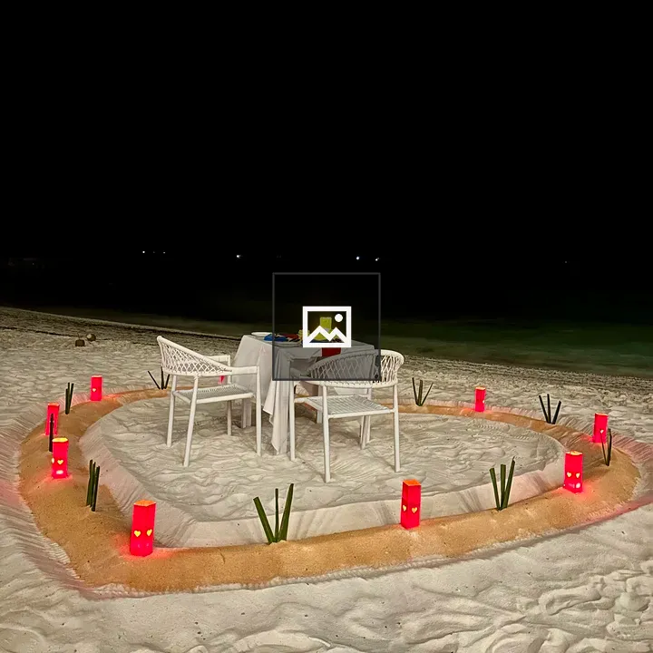 Romantic Beach Table Setup