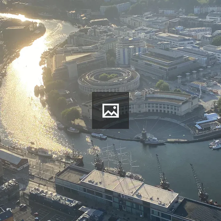 Aerial view Bristol harbour