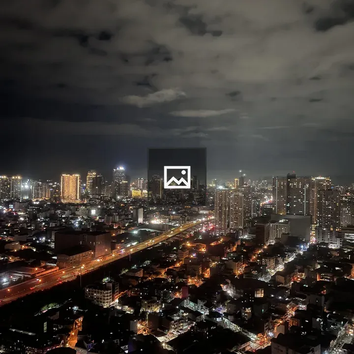 Aerial night view of Manila highway