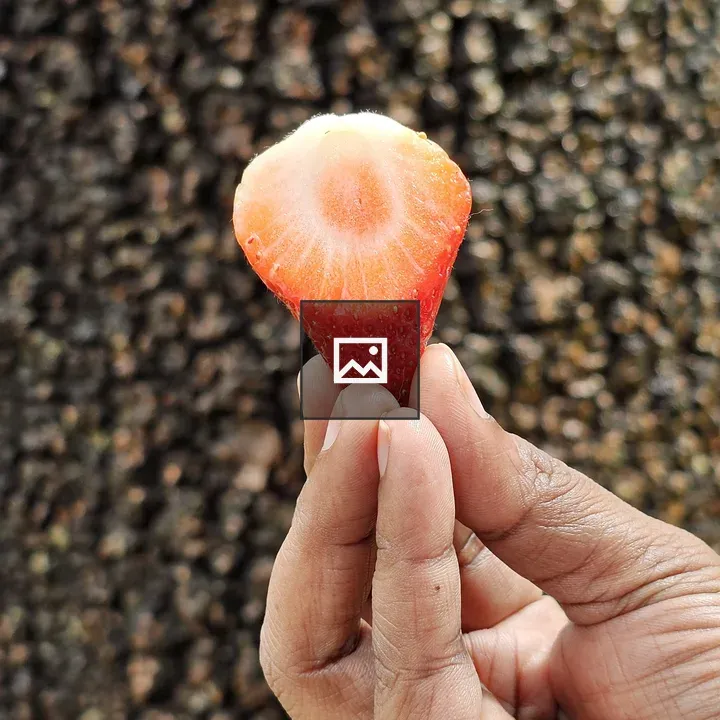 Strawberry Half in Hand