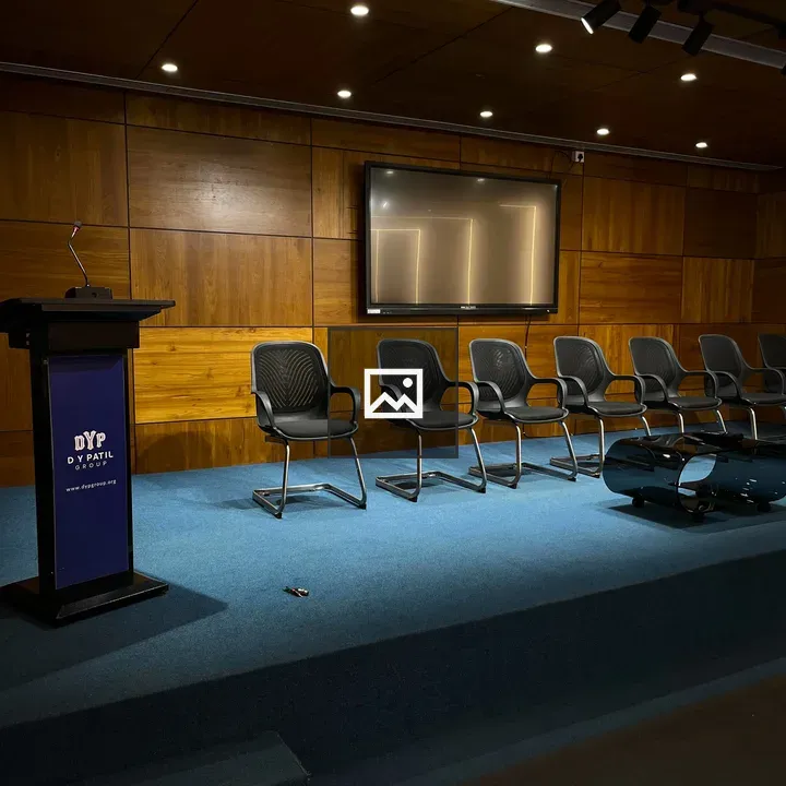 Stage setup in auditorium