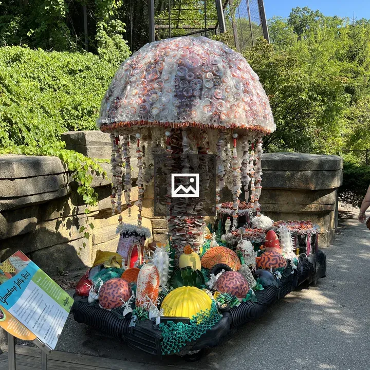 Jellyfish made of trash