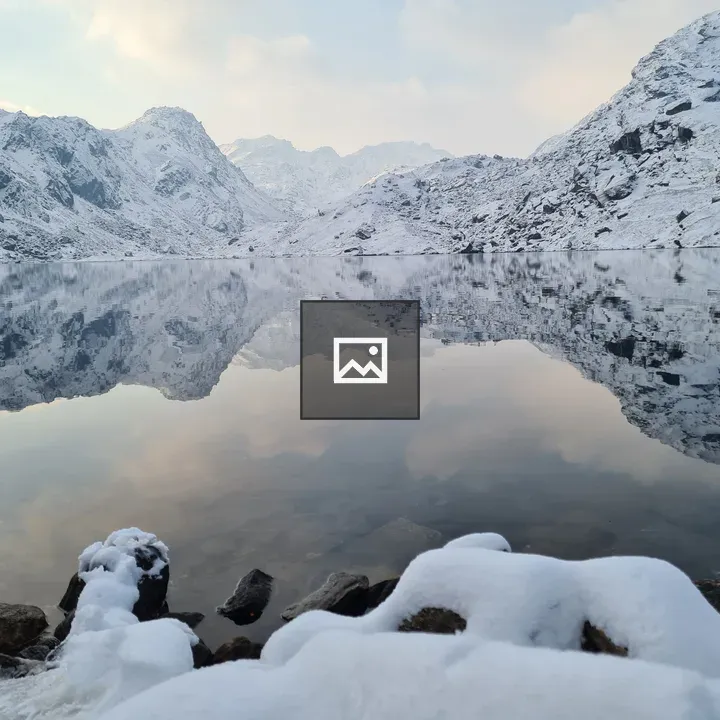 Gosaikunda Snow Scene