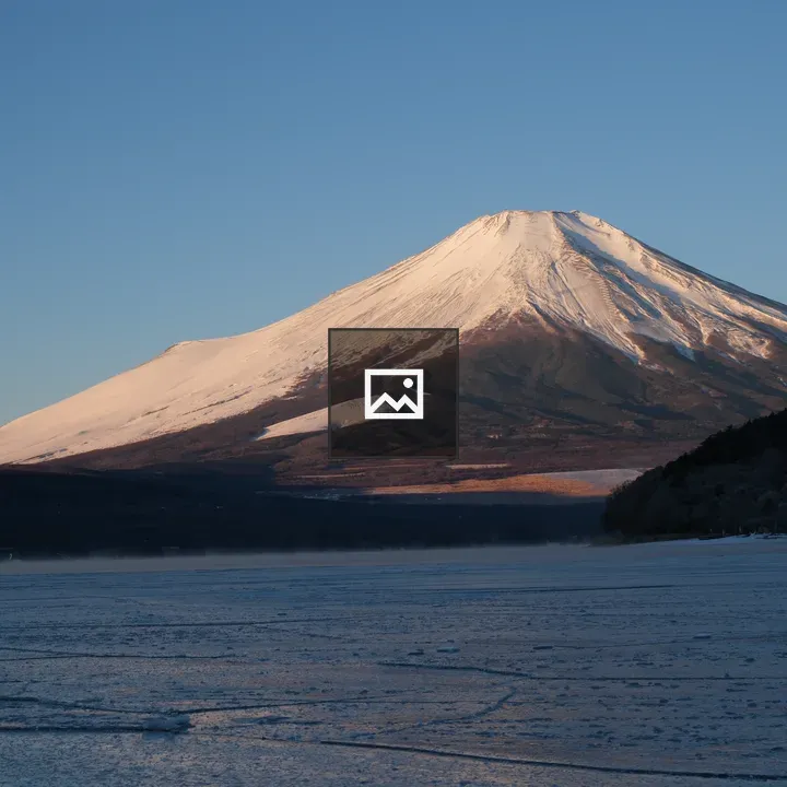 Snowy Mount Fuji