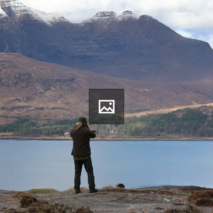 Man photography by Loch Torridon
