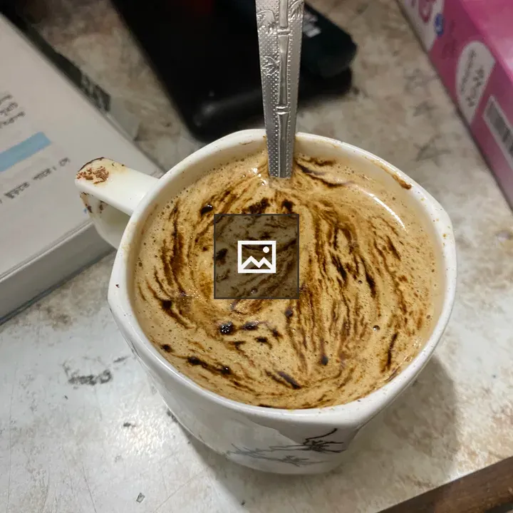 Creamy cappuccino in white mug