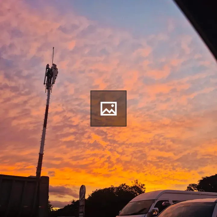 Sunset Overpass with Cars