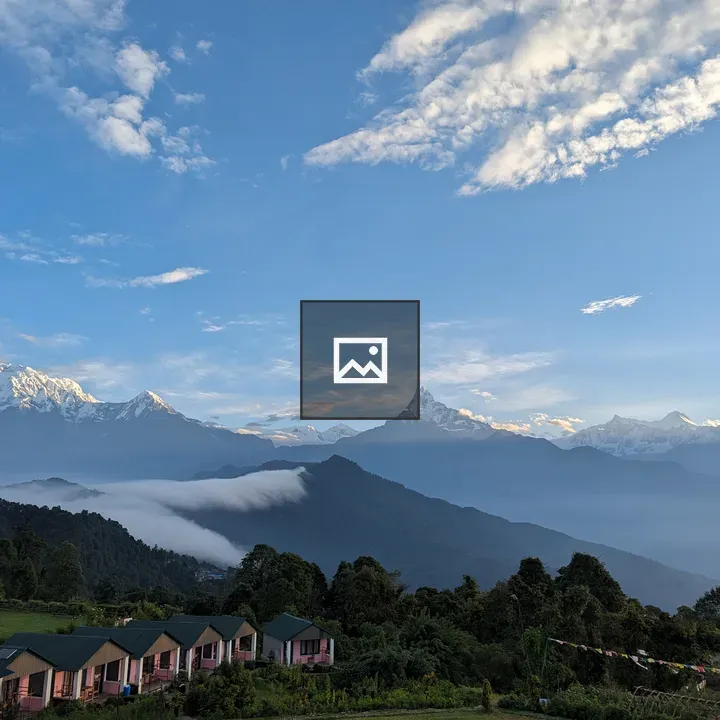 Snowy Himalayan Peaks at Sunrise