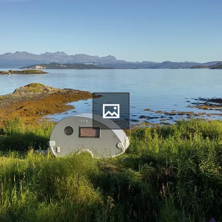 Harstad Landscape with Mountains and Lake