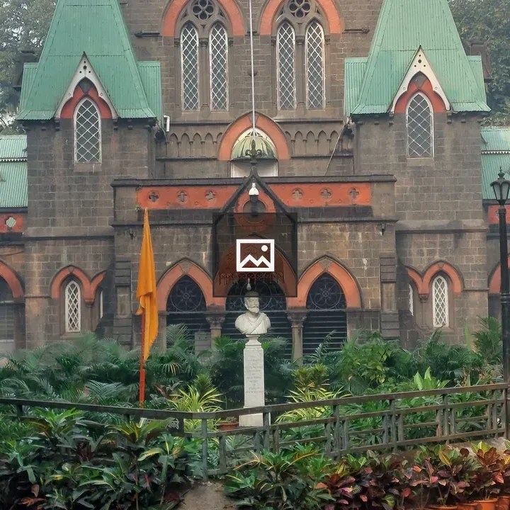 Gothic Stone Building with Garden
