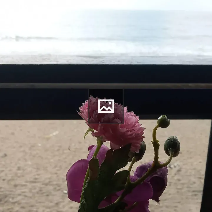Flower on Glass Surface