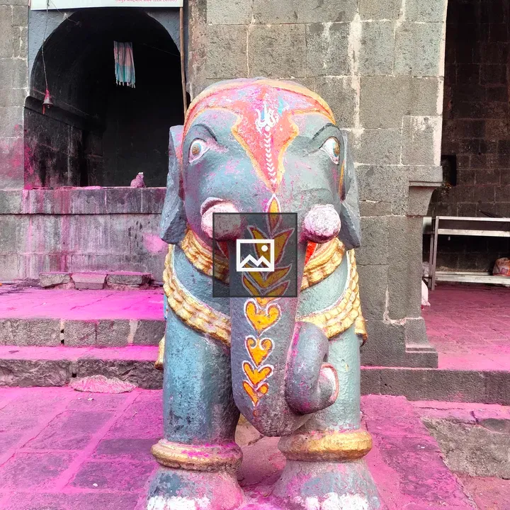 Elephant statue at Shree Jotiba temple gates