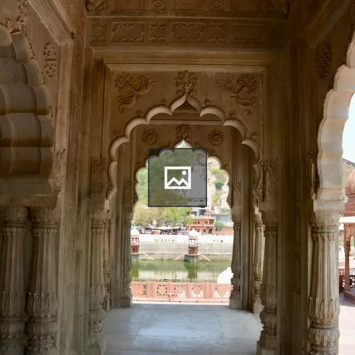 Arched Marble Doorway View