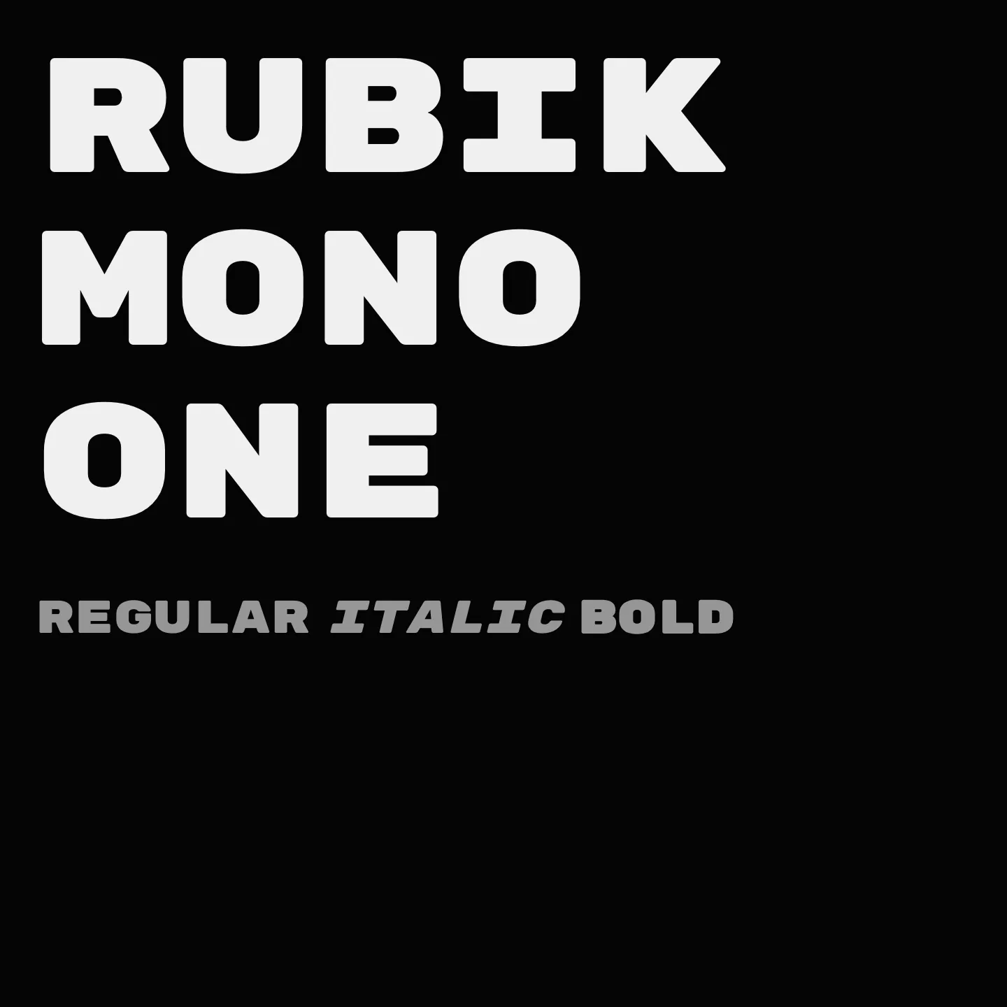 Rubik Mono One
