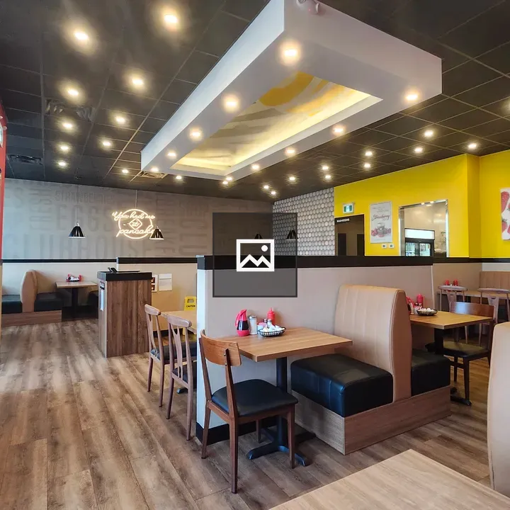 Empty breakfast restaurant interior