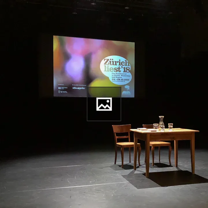 Literature event scene in Zurich