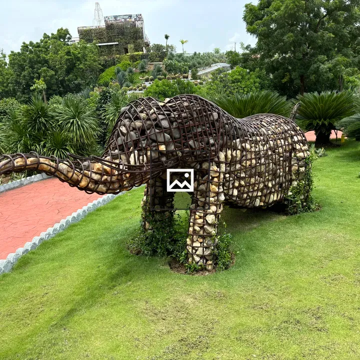 Rock elephant sculpture