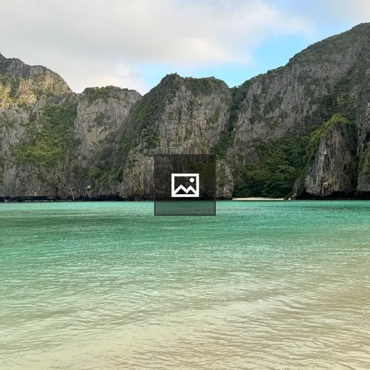 Tropical bay with cliffs