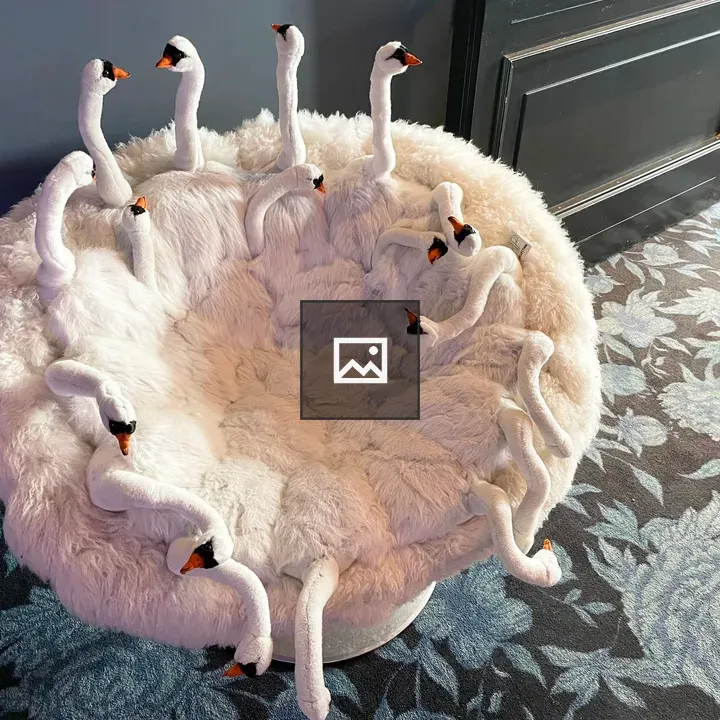 Round chair of swan design