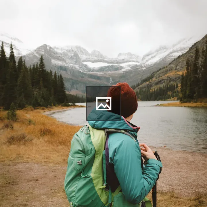 Person in Hiking Gear Looking Out