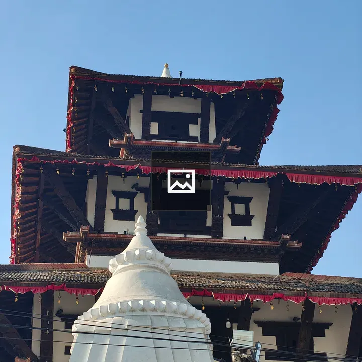 Tall multi-tiered wooden structure