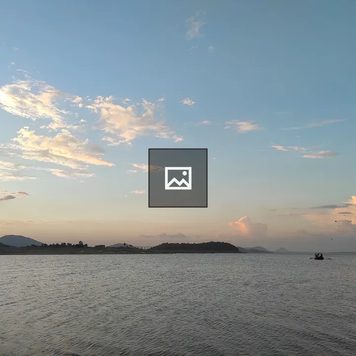 Serene dusk lake landscape