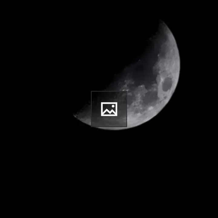Moon Crescent at Night